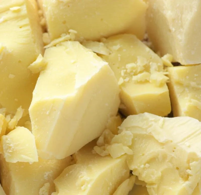 Chunks of yellow shea butter